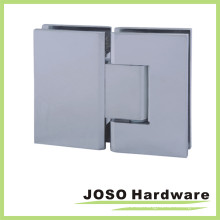 Polished Chrome Hidden Screw 180degree ajustable Glass-to-Glass bisagra